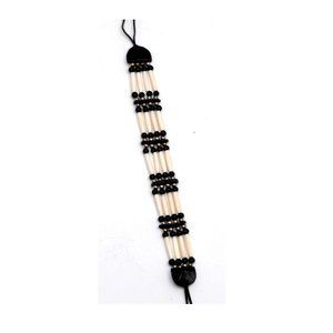 Handmade Traditional 4 Row Black Buffalo Bone Hairpipe Tribal Choker Necklace